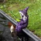Resin Faceless Sitting Witch Ornament Unique Halloween Witch Ornament