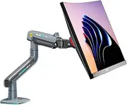 [NB ERGONOMIC] RGB Gaming Monitor Arm for Flat/Ultrawide/Curved Monitors 32 to 60 inch Heavy Duty Stand Load up to 20 kg, VESA 75/100 mm Monitor Mount