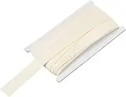 uxcell Double Fold Bias Tape for Sewing 1 Inch x 12 Yards Satin Pre-fold Continuous Binding Tape for Seaming Quilting Hemming Binding DIY Crafts, Beige White