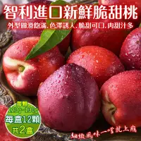 在飛比找PChome24h購物優惠-【WANG 蔬果】嚴選智利進口甜桃 x2盒(12入禮盒_12