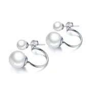 Stainless Steel Pearl Stud Earrings