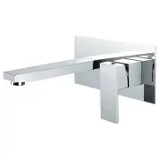 Jet Wall Mixer With Spout, Chrome