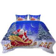 Christmas Cats Kitten Santa and Mice Helpers Coverlet