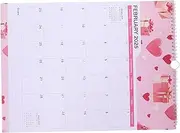HOODANCOS Wall Calendar English Monthly Planner for Home Office Delicate Design Space Saving Easy to Hang for Organizing Busy Schedules