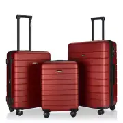 Eaglemate 3pcs Suitcase Luggage Sets Expanding TSA LOCK Spinning Wheels