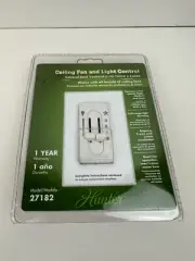 Hunter 3 Speed All Ceiling Fan & Light Control 3-Wire Wall Switch Dimming 27182