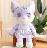 Cute Cartoon Fox Plush Toys With Long Soft Tail Cartoon Soft Stuffed Dolls