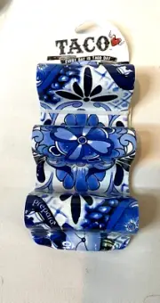 Prepara Multiple Taco Holder, Blue - TACO "Every day is Taco Day" Melamine NWT!