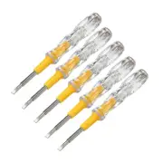 Voltage Test Pen, Contact Tester Slot Screwdriver Electric Circuit Detector 5pcs