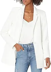 [The Drop] Women's Blake Long Blazer, Ivory, Medium