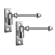 Heavy Duty Gate Hinges for Wood & Metal Gates, 8 Inch J Bolt Hinge, 2-Pack - Ideal for Farm & Barn Gates Silver