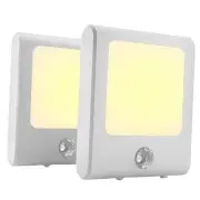 Plug in Motion Sensor Lights with Adjustable Brightness,Warm White Motion