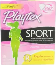 Playtex Sport Tampons Regular Unscented 18 Count