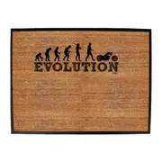 Evolution Motorbike Cruiser - Funny Novelty Doormat Man Cave Floor mat