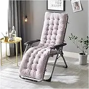 Chaise Lounge Cushion,Artificial Lamb Wool Long Chair Cushion Pp Cotton Padded Non Slip Recliner Pad Cushion for Sofa Bay Window Patio Only Sale Cushion