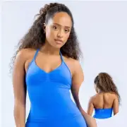 DFYNE Impact Longline Strappy Gym Top Backless Women sport Clothes Scrunch Dupe