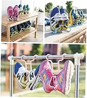 Cabilock 2 Pcs Shoe Rack Pantry Organizers Hanging Shoe Organizers Space Charms for Closet Dividers Closet Organizers and Storage Wall Shoe Organizer Racks Rod Blue