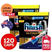120 PACK Finish Powerball Ultimate Dishwasher Tablets Caplets All in 1