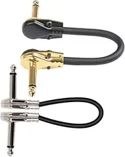 KAILIKETIY 2Pcs Guitar Audio Patch Cable for Electric Guitar Effectors High Grade Connector Cables for Bass Mixer and Electronic Instruments Professional and Easy to Use