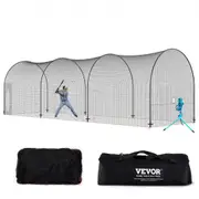 VEVOR Baseball Batting Cage, Softball and Baseball Batting Cage Net and Frame, 401212ft Practice Portable Cage Net with Carry Bag, Heavy Duty Enclos