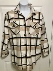 NWT Thread & Supply Plaid Flannel Coat Jacket Shacket Size Medium M (Nordstrom)