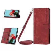 Compatible with Samsung Galaxy A20E Full Protective Soft PU Leather Flip Wallet Case Cover with Card Holder & Long Strap