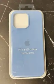 Apple iPhone 15 Pro Max Silicone Case Blue - New Sealed
