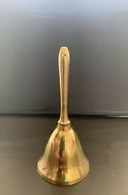 3.5" Brass Bell Hand Held Call Bell Service Bell Dinner Bell Brass Bell Gold