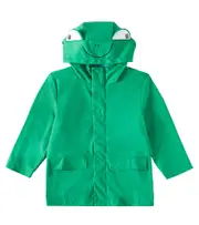 [Stella McCartney Kids] Stella McCartney Kids Frog technical raincoat Y 3 green