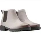 Sorel Women's Emelie II Chelsea Waterproof Bootie In Quarry/Black NWB SZ 10