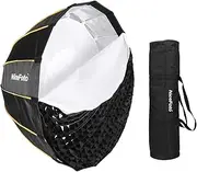 -Φ90cm Quick Set-up Folding Deep Parabolic Umbrella Softbox Photography Studio SoftBox with Grid Carry Bag Diameter 90cm /35inch for 120D 120D II Bowens Mount Flash Light for Black Diameter 90cm
