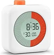 EooCoo Digital Visual Timer, 60-Minute Countdown Timer for Kids and Adults, Classroom Must Haves, Time Management Tool,Timer Clock Alarm 3 in 1, for Home Kitchen, School Classroom, or Office