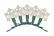 Celebrations 9339003 LED Snowflake Christmas Lights, Battery Operated, FS