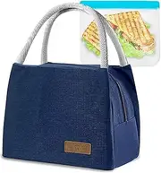 SLOSH Cooler Bag Kids Men Women Picnic Work Lunch Food Insulated Office Waterproof Cooler Bag for Boys and Girls (Navy8L)