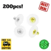 Earring Replacement Backs with Pierced Plastic Golden Silver Disc Heavy Earrings