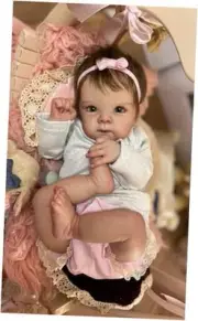 Cute Reborn Baby Dolls Silicone Full Body Girl 18 inch Realistic Newborn Baby
