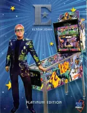 Elton John Patinum Edition Original Pinball Flyer Jersey Jack *MINT CONDITION*