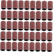 GANAZONO 100 Pcs 80 Electric Nail File Sanding Bands Coarse Grit Drill Bits for Quick Filing Professional Grade Pedicure Replacement Heads for Gel Nail Prep
