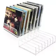 2 Pack Clear Acrylic CD/DVD Display Rack Storage Box Vinyl Record Stand