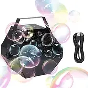 Bubble Machine, USB Plug or Batteries Operated, VIRFUN Professional Metal Bubble Blower Machine for Kids Party Birthday Wedding Camping, Outdoor or Indoor