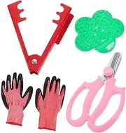 YARNOW 1 Set Bonsai Tool Set with Gloves Ergonomic Garden Shears Flower Cutters for Stems and Pruning Tools for Planting and Transplanting