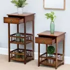 2/3 Layer Bedside Table Nightstand Telephone Table Plant Stand Shelf Unit Decor