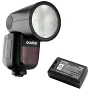 Godox V1 TTL Li-Ion Round Head Flash + VB26 Battery for Sony