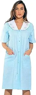 [Dreamcrest] Short Sleeve Duster Housecoat Women Sleepwear
