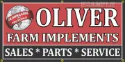 OLIVER TRACTOR FARM IMPLEMENTS DEALER SALES OLD SCHOOL SIGN REMAKE BANNER