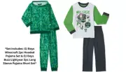 Minecraft/Buzz Lightyear Shirt & Bottoms Boys 2pc Novelty Pajama Set SZ XS (4/5)