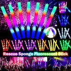 Multi Colour DJ Flashing Glow Stick LED Wands Rally Rave Batons Light Up Sticks