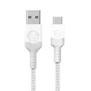 Bonelk USB-A to USB-C 1.2M Charge/Sync Braided Cable For Phones/Hubs/PC White