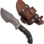 Handmade Damascus Steel Tracker Knife For Hunting Outdoor Hiking & Camping