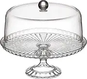 CBJAPAN Cake Stand with Dome Lid, Size 6, Clear, Plastic, Cake Stand & Dome, M UCA